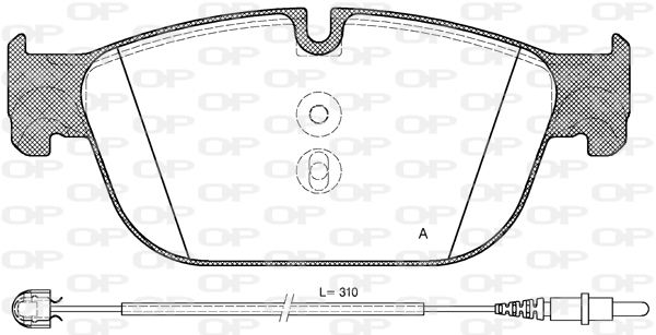 OPEN PARTS Piduriklotsi komplekt,ketaspidur BPA1451.01